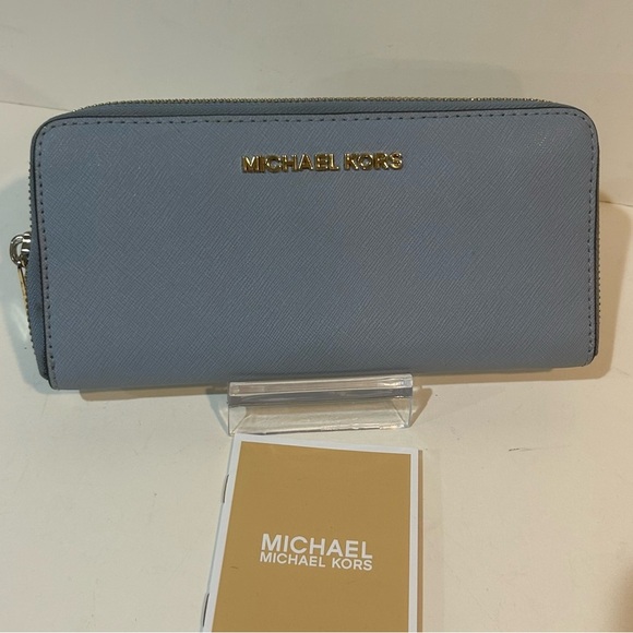 Michael Kors Blue leather Wallet long wallet clutch - Picture 2 of 8